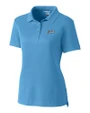 UCF Knights Citronaut Cutter & Buck Advantage Eco Tri-Blend Pique Womens Polo Atlas Light Blue Mannequin