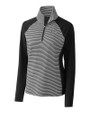 UCF Knights Citronaut Cutter & Buck Forge Tonal Stripe Stretch Half Zip Womens Top Black Mannequin