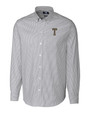 GA Tech Yellow Jackets College Vault Cutter & Buck Stretch Oxford Stripe Mens Long Sleeve Dress Shirt CC_MANN_HG 1