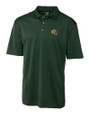 Green Bay Packers NFL Helmet Cutter & Buck Genre Textured Solid Mens Polo Hunter Green Mannequin