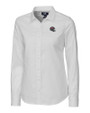 Tampa Bay Buccaneers NFL Helmet Cutter & Buck Stretch Oxford Womens Long Sleeve Dress Shirt White Mannequin