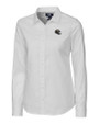 Baltimore Ravens NFL Helmet Cutter & Buck Stretch Oxford Womens Long Sleeve Dress Shirt White Mannequin