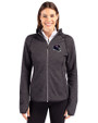 Chicago Bears NFL Helmet Cutter & Buck Mainsail Full Zip Hooded Womens Jacket Charcoal Heather Front