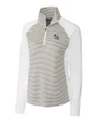 Arizona Cardinals NFL Helmet Cutter & Buck Forge Tonal Stripe Stretch Half Zip Womens Top White/Polished Mannequin