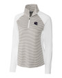 Chicago Bears NFL Helmet Cutter & Buck Forge Tonal Stripe Stretch Half Zip Womens Top White/Polished Mannequin