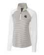 Seattle Seahawks NFL Helmet Cutter & Buck Forge Tonal Stripe Stretch Half Zip Womens Top White/Polished Mannequin