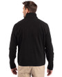 Cincinnati Bengals NFL Helmet Cutter & Buck Cascade Eco Sherpa Fleece Mens Big & Tall Quarter Zip Jacket Black Back