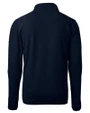 New England Patriots NFL Helmet Cutter & Buck Cascade Eco Sherpa Fleece Mens Big & Tall Quarter Zip Jacket Navy Blue Mannequin Back