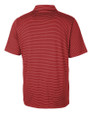 Buffalo Bills NFL Helmet Cutter & Buck Forge Pencil Stripe Stretch Mens Polo Cardinal Red Mannequin Back