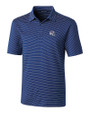 Buffalo Bills NFL Helmet Cutter & Buck Forge Pencil Stripe Stretch Mens Polo Tour Blue Mannequin