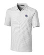Buffalo Bills NFL Helmet Cutter & Buck Forge Pencil Stripe Stretch Mens Polo White Mannequin
