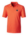 Chicago Bears NFL Helmet Cutter & Buck Forge Pencil Stripe Stretch Mens Polo College Orange Mannequin