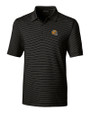 Green Bay Packers NFL Helmet Cutter & Buck Forge Pencil Stripe Stretch Mens Polo Black Mannequin