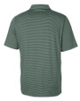 Green Bay Packers NFL Helmet Cutter & Buck Forge Pencil Stripe Stretch Mens Polo Hunter Green Mannequin Back