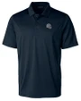 New England Patriots NFL Helmet Cutter & Buck Prospect Recycled Featherlight Stretch Mens Polo Navy Blue Mannequin