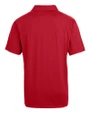 New England Patriots NFL Helmet Cutter & Buck Prospect Recycled Featherlight Stretch Mens Polo Red Mannequin Back