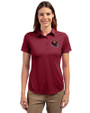 Washington Commanders NFL Helmet Cutter & Buck Prospect Eco Textured Stretch Recycled Womens Short Sleeve Polo Chutney Front