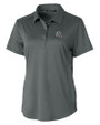New England Patriots NFL Helmet Cutter & Buck Prospect Eco Textured Stretch Recycled Womens Short Sleeve Polo Elemental Grey Mannequin