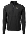 Jacksonville Jaguars NFL Helmet Cutter & Buck Adapt Eco Knit Hybrid Recycled Mens Quarter Zip BL_MANN_HG 1