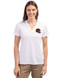 Cincinnati Bengals NFL Helmet Cutter & Buck Forge Eco Heathered Stretch Womens Blade Top White Front