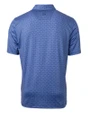 Chicago Bears NFL Helmet Cutter & Buck Pike Banner Print Stretch Mens Polo Navy Blue Mannequin Back
