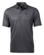 Philadelphia Eagles NFL Helmet Cutter & Buck Pike Banner Print Stretch Mens Polo Black Mannequin