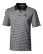 Cincinnati Bengals NFL Helmet Cutter & Buck Forge Tonal Stripe Stretch Mens Big and Tall Polo Black Mannequin