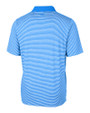 Detroit Lions NFL Helmet Cutter & Buck Forge Tonal Stripe Stretch Mens Big and Tall Polo Digital Mannequin Back