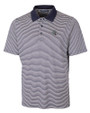 New England Patriots NFL Helmet Cutter & Buck Forge Tonal Stripe Stretch Mens Big and Tall Polo Liberty Navy Mannequin