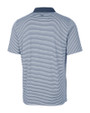 Seattle Seahawks NFL Helmet Cutter & Buck Forge Tonal Stripe Stretch Mens Big and Tall Polo Indigo Mannequin Back