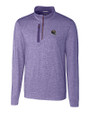 Baltimore Ravens NFL Helmet Cutter & Buck Stealth Heathered Quarter Zip Mens Pullover College Purple Mannequin