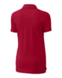 New England Patriots NFL Helmet Cutter & Buck Advantage Eco Tri-Blend Pique Womens Polo Cardinal Red Mannequin Back