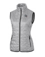 New England Patriots NFL Helmet Cutter & Buck Rainier PrimaLoft® Womens Eco Insulated Full Zip Puffer Vest Polished Medium Gray Mannequin