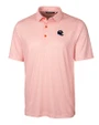 Chicago Bears NFL Helmet Cutter & Buck Pike Double Dot Print Stretch Mens Big and Tall Polo College Orange Mannequin