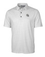 Miami Dolphins NFL Helmet Cutter & Buck Pike Double Dot Print Stretch Mens Big and Tall Polo Charcoal Mannequin