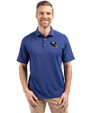 New York Giants NFL Helmet Cutter & Buck Virtue Eco Pique Recycled Mens Polo Tour Blue Front