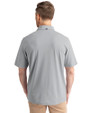Seattle Seahawks NFL Helmet Cutter & Buck Virtue Eco Pique Recycled Mens Polo Polished Medium Gray Back