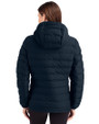 Buffalo Bills NFL Helmet Cutter & Buck Mission Ridge Repreve® Eco Insulated Womens Puffer Jacket Navy Blue Back