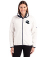Seattle Seahawks NFL Helmet Cutter & Buck Cascade Eco Fleece Womens Full Zip Jacket Shell/Navy Blue Front