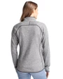 Las Vegas Raiders NFL Helmet Cutter & Buck Mainsail Sweater-Knit Womens Full Zip Jacket Polished Heather Back