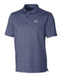 Buffalo Bills NFL Helmet Cutter & Buck Forge Heathered Stretch Mens Polo Indigo Heather Mannequin