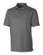 Detroit Lions NFL Helmet Cutter & Buck Forge Heathered Stretch Mens Polo Charcoal Heather Mannequin