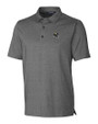 Jacksonville Jaguars NFL Helmet Cutter & Buck Forge Heathered Stretch Mens Polo Charcoal Heather Mannequin