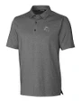 Las Vegas Raiders NFL Helmet Cutter & Buck Forge Heathered Stretch Mens Polo Charcoal Heather Mannequin