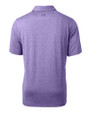 Minnesota Vikings NFL Helmet Cutter & Buck Forge Heathered Stretch Mens Polo College Purple Heather Mannequin Back