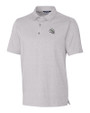 Miami Dolphins NFL Helmet Cutter & Buck Forge Heathered Stretch Mens Polo Polished Heather Mannequin