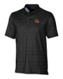 Cincinnati Bengals NFL Helmet Cutter & Buck Pike Micro Floral Print Stretch Mens Polo Black Mannequin