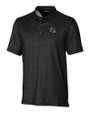 Minnesota Vikings NFL Helmet Cutter & Buck Pike Micro Floral Print Stretch Mens Polo Black Mannequin