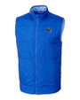 New York Giants NFL Helmet Cutter & Buck Stealth Hybrid Quilted Mens Big and Tall Windbreaker Vest Chelan Blue Mannequin