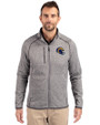 Los Angeles Rams NFL Helmet Cutter & Buck Mainsail Sweater-Knit Mens Full Zip Jacket Polished Heather Front